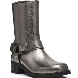 Dolce‎ Vita Armonda Women's Motorcycle Metallic Silver Gray Moto Boots Sz 7 NEW